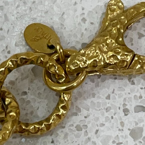 B Italy Gold Tone Link Necklace - Picture 9 of 14